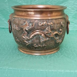 Petit cache pot doré chinois des années 1900