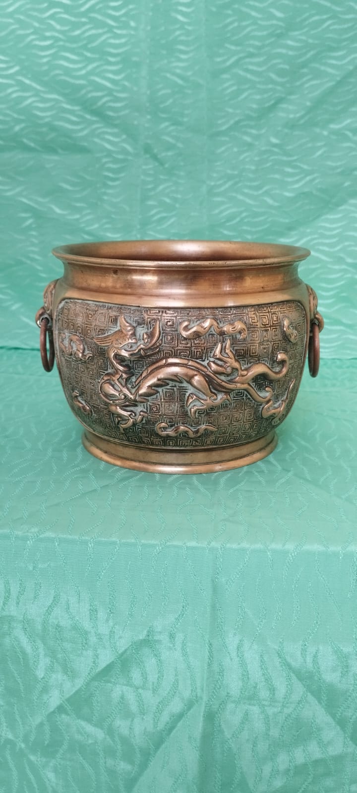 Petit cache pot doré chinois des années 1900